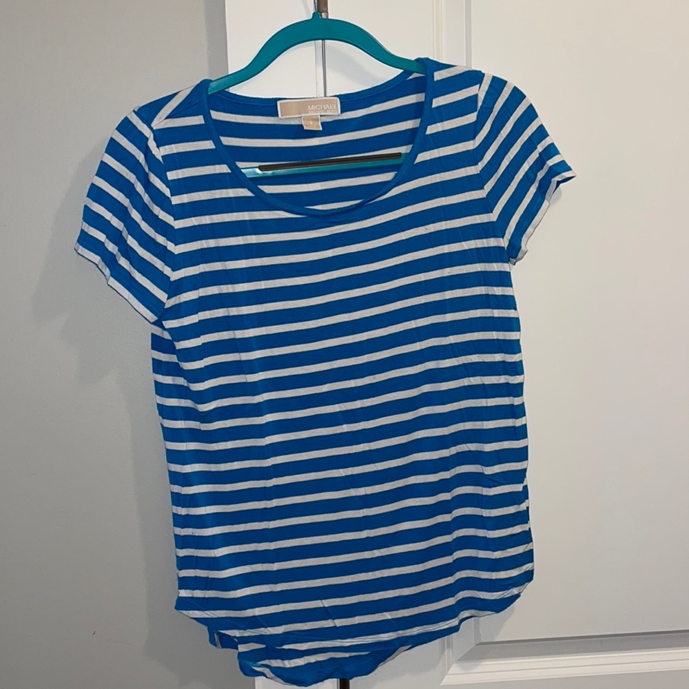 Michael Kors Navy Blue Striped T-Shirt